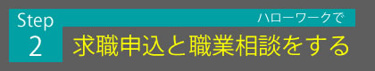 Step2 ハローワークで求職申込と職業相談をする
